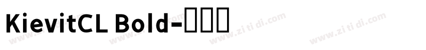 KievitCL Bold字体转换